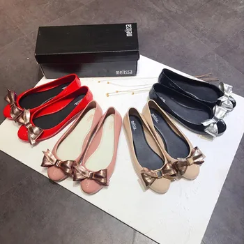 

2019 New Melissa Women Sandals Bowtie Summer Ladies Sandals Melissa Female Shoes Non-slip Women Melissa Jelly Sandals Breathable