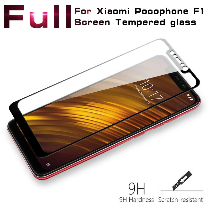 Для Xiao mi Pocophone F1 8 Lite 9 закаленное стекло с полным покрытием Защитная пленка для
