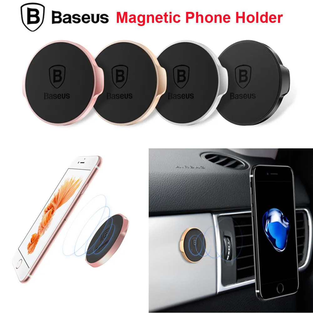 

Baseus Universal 360 Degree Rotating Car Holder Magnetic Attraction Mount Stand For Cell Phone Mobible phones GPS Drop Shipping