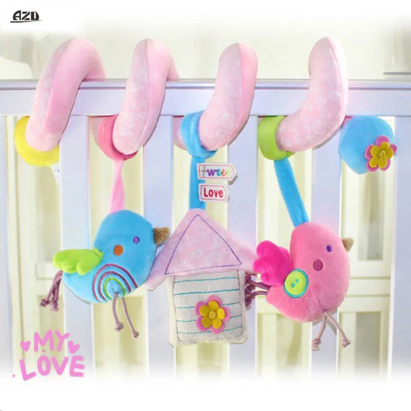 Newborns Baby Plush Rattles Toy Cute Musical Multifunctional Crib