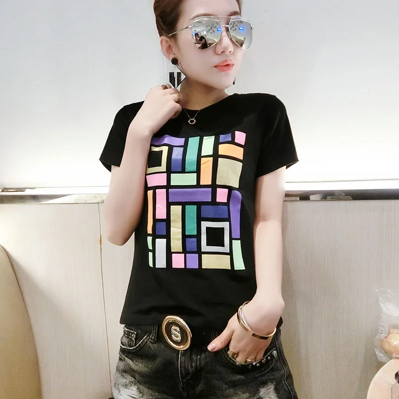 

BOBOKATEER cotton t shirt women tshirt 2019 casual top tee shirt femme haut print white t-shirt women summer tops camiseta mujer