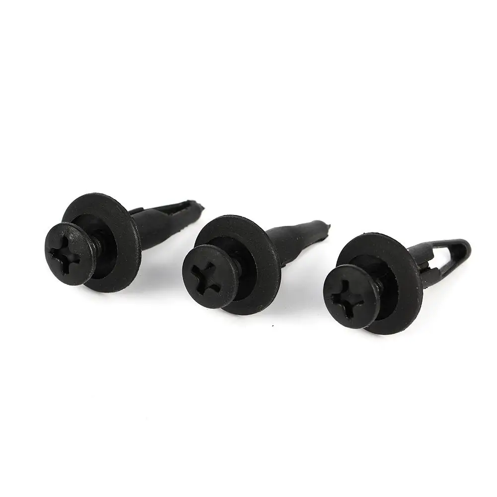 100 Pcs Plastic Push Type Rivet Retainer Fastener Bumper Pin Clips for Ford