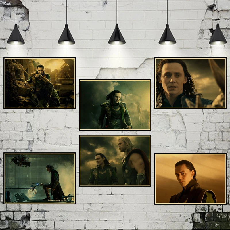 

Tom Hiddleston LOKI movie star Propaganda classic Poster Retro Vintage Kraft Decorative Wall Sticker Home Posters Decoration