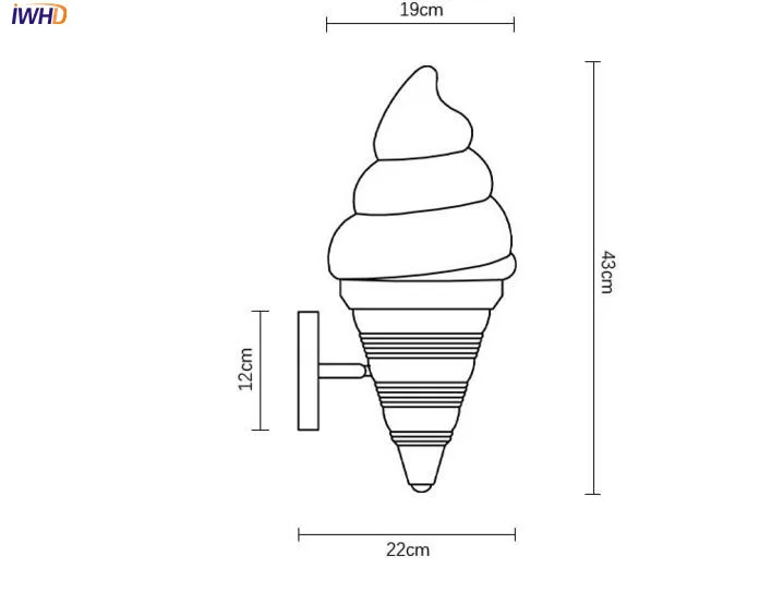 the range wall lights IWHD Ice Cream Modern Wall Lamp Carton Children Room Bar LED Wall Light Sconce Fixtures Arandelas Lampara Pared wall mounted lights