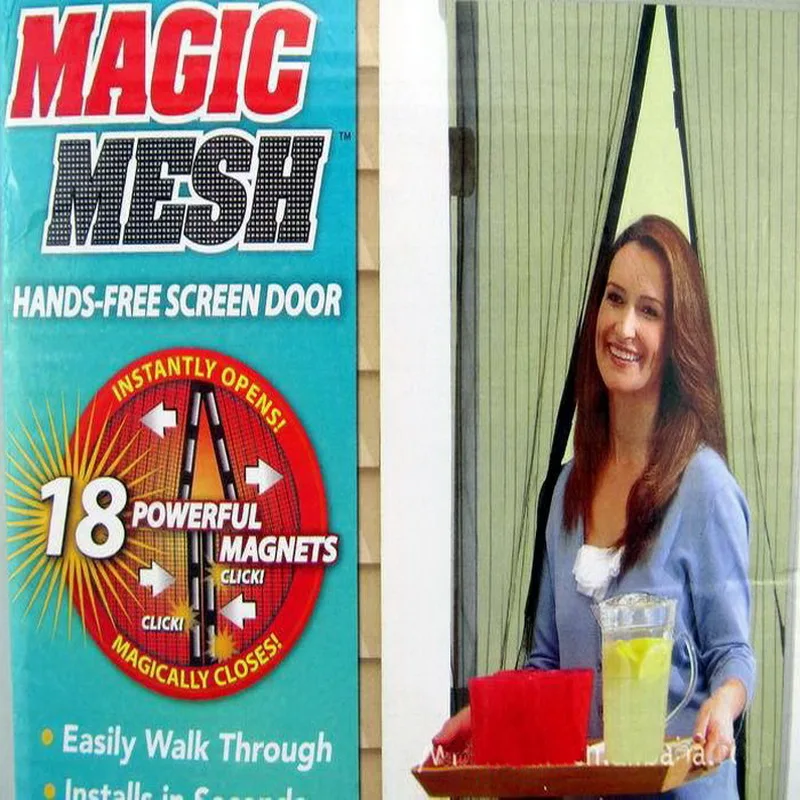 Us 8 13 30 Off Mesh Hands Free Fly Screen Door Curtain Net Magnetic Anti Mosquito Bug As Seen On Tv Instant Mesh Door Guard In Window Screens From