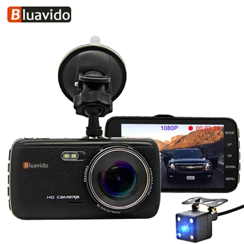

Bluavido 4 Inch Full HD 1080P Car DVR Camera WDR Night Vision ADAS Dash Cam 170 degree Angle Dual Lens Video Recorder Blackbox