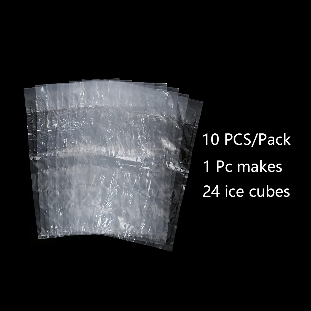 DIY практичная 10 шт. 24 кубов одноразовая самозапечатывающаяся ледяная сумка производителя с воронкой куб в форме сумочки пластиковый холодильник морозильник - Цвет: 01