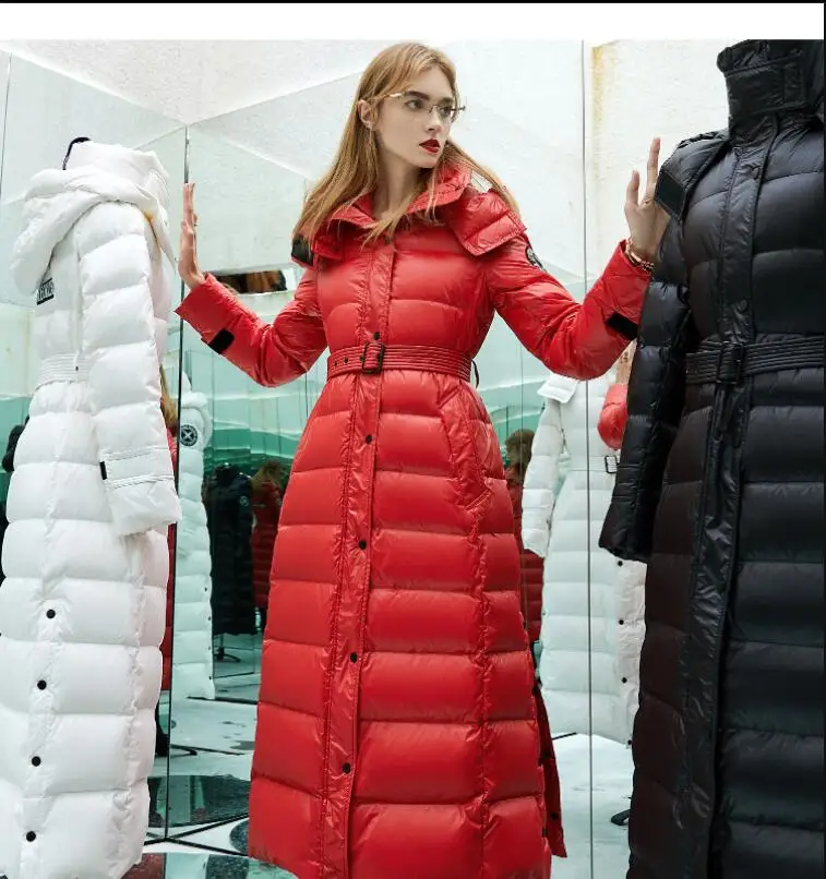 2021 new winter jacket WOMEN goose down coat thickening hooded 3D slim down  Jackets women's x long down coat outerwear parka|Down Coats| - AliExpress