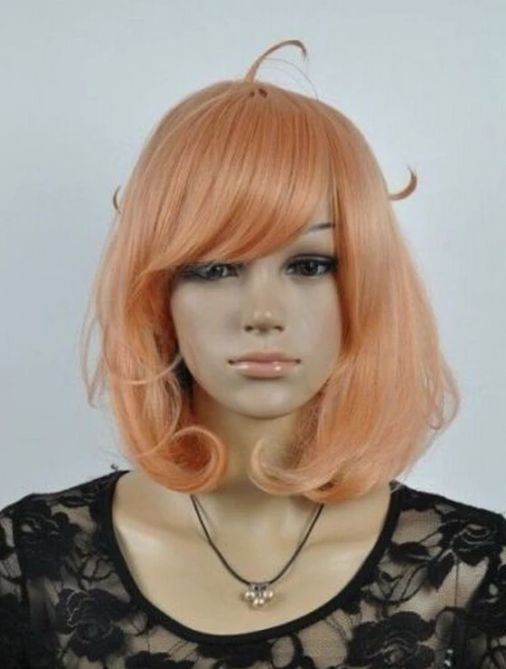 DYZ+++730 New Fashion Light Orange short curly fluffy Cosplay Wig women
