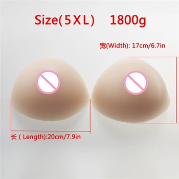 

Crossdresser Silicone Breast Forms 1800g/Pair Triangle Artificial False Breast Drag Queen Shemale Transgender Realistic Boobs