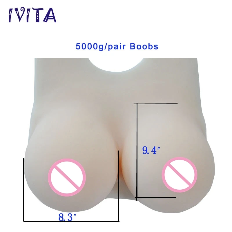 IVITA 5000g Φ реалистичные формы реалистичный поддельный усилитель груди соски для