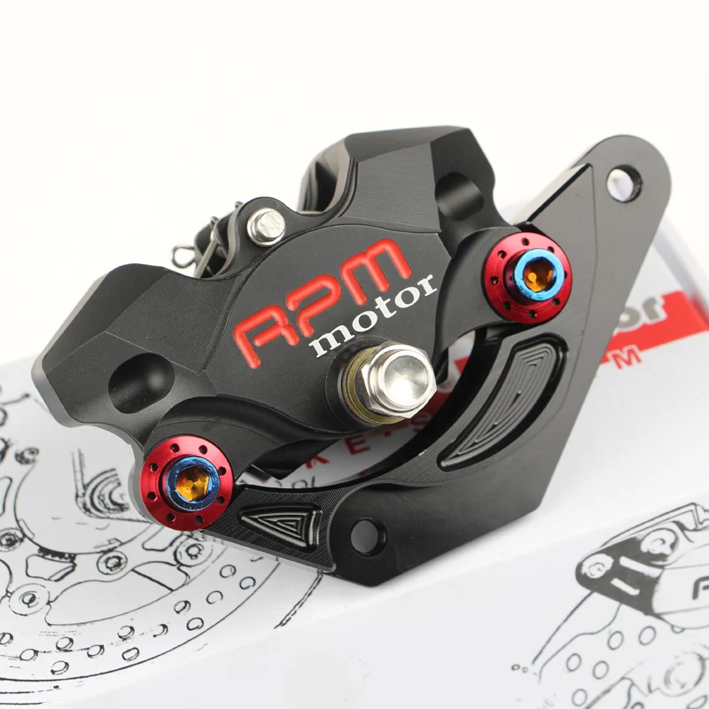 RPM Brand CNC Motorcycle Small Crab Brake Calipers + 220mm Brake Disc Brake Pump Adapter Bracket