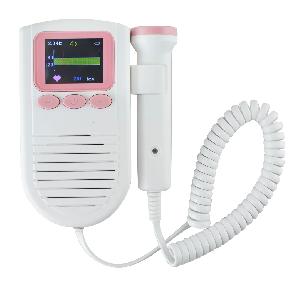 

Color LCD Display Pocket Fetal Doppler Prenatal Heart Baby Heart Monitor 2MHz Probe