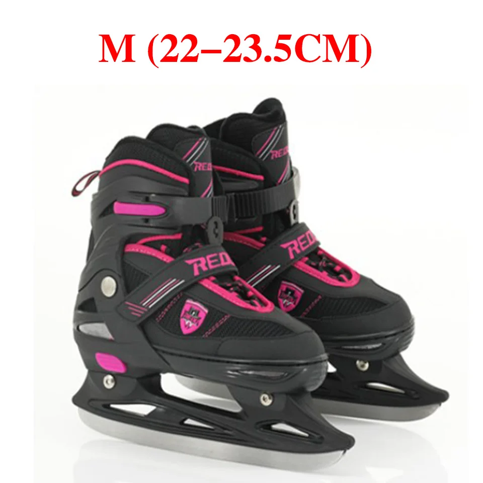 Коньки для коньков, обувь для трюков, для взрослых и детей, регулируемые коньки с шариковым лезвием, скоростные коньки, коньки для хоккея, нож для катания на коньках, спортивные, ID13 - Цвет: pink ball size M