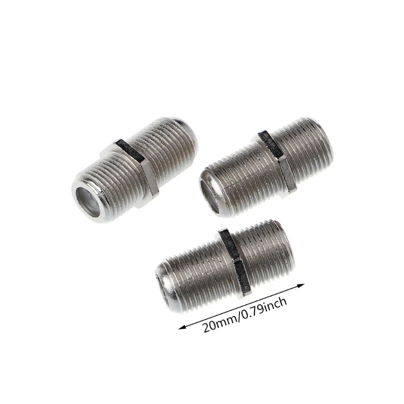 

10 Pcs Joiner Barrels Connector F Plug Coupler Adaptor 4 Sky Plus HD TV Coax Cable