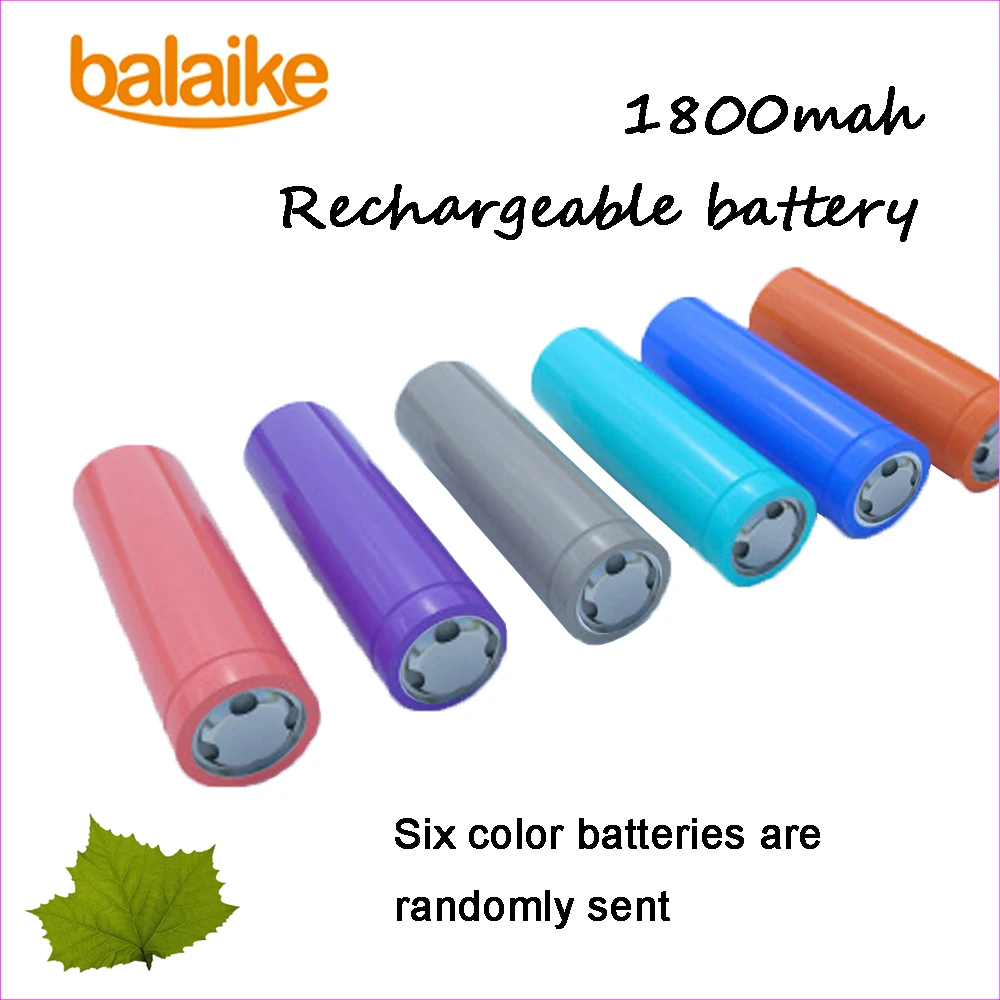 

Balaike 1/2/4/6/8/10pcs high capacity 3.7V Rechargeable 18650 Li-ion 1800mAh battery for charging treasure and glare flashlight