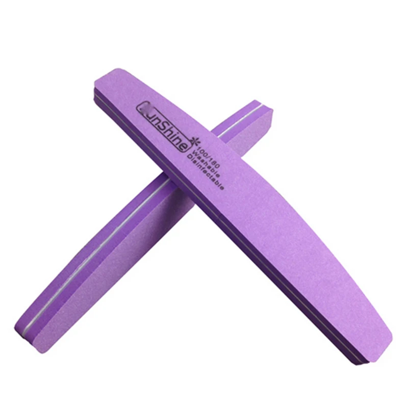 100/180 Emery Nail File Buffer Double Side Diamond Sponge Down Polish Block Buffer Prismatic