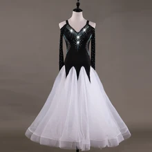 Платья для бальных танцев, стразы, костюмы для женщин, стандартные профессиональные современные костюмы для танцев Танго BL11
