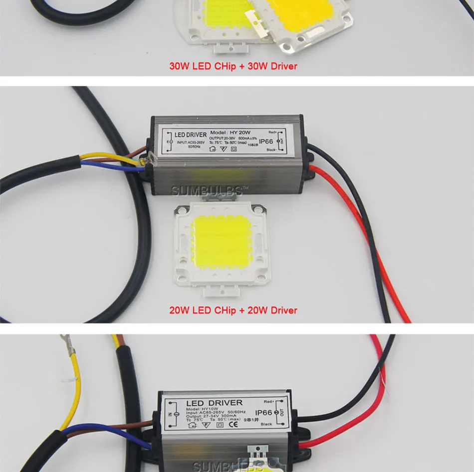 ac 110V 220V 100W 50w 30w 20w led chip light lamp led driver (11)