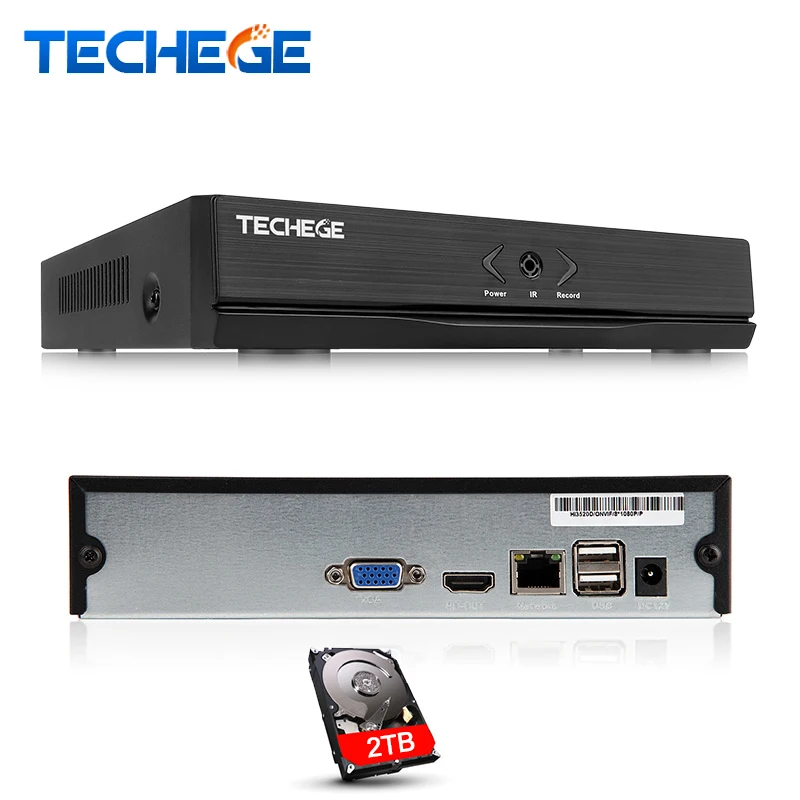 Kopen Techege NIEUWE MINI NVR 4CH 8CH Full HD NVR 1920*1080 p P2P ONVIF 2.0 Voor IP Camera HDMI netwerk Video Recorder