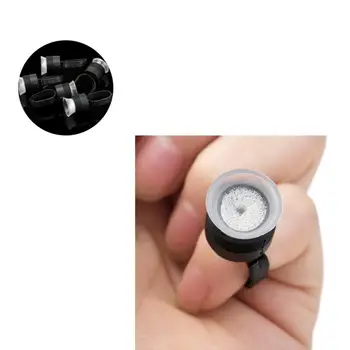 

Hot Best Deal Beautiful Women 50PC Microblading Pigment Glue Rings Tattoo Ink Holder For Semi Permanent Makeup Dec.20