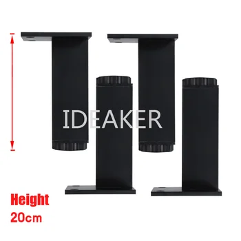 

4PCS 200x38MM Aluminum Alloy Legs Height Adjustable Black Rectangle Feet Cabinet Table Legs