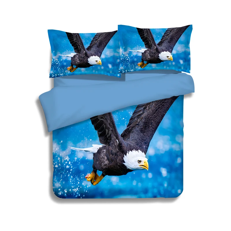 

Free shipping via UPS 3d bird eagle/hawk/vulture/owl 3pcs/4pcs sanding bedding no comforter twin/full/queen size home textile