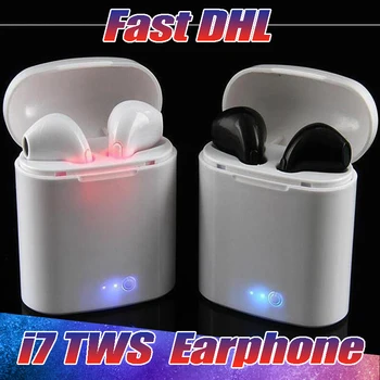 

50PCS/Lot I7 I7S TWS Twins Bluetooth Earbuds Mini Wireless Earphones with Mic Stereo V4.2 for Iphone Android with retail Package
