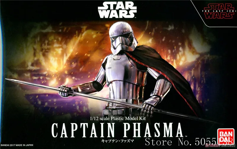 

Original BANDAI Star Wars Captain Phasma 1/12 Scale PVC Figure Model Kids Dolls Toys Figurals
