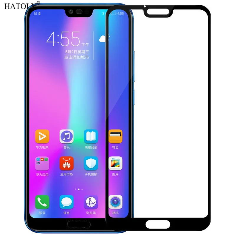 Протектор экрана huawei Honor 10 стекло c закаленным стеклом полное покрытие клея