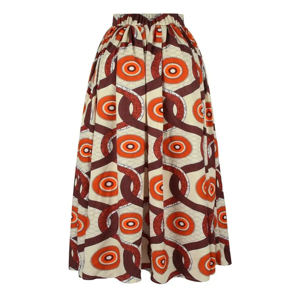 BOHISEN Африканский принт женские юбки модные Bazin Дашики юбки африканские платья для женщин Femme одежда - Цвет: Skirt-Wine Red