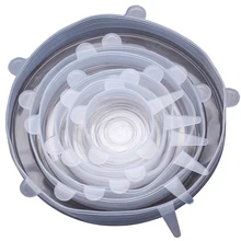 6 шт./партия, безопасная, санитарная, безопасная, безопасная, Экологичная, термостойкая, силиконовая, прозрачная крышка, новинка