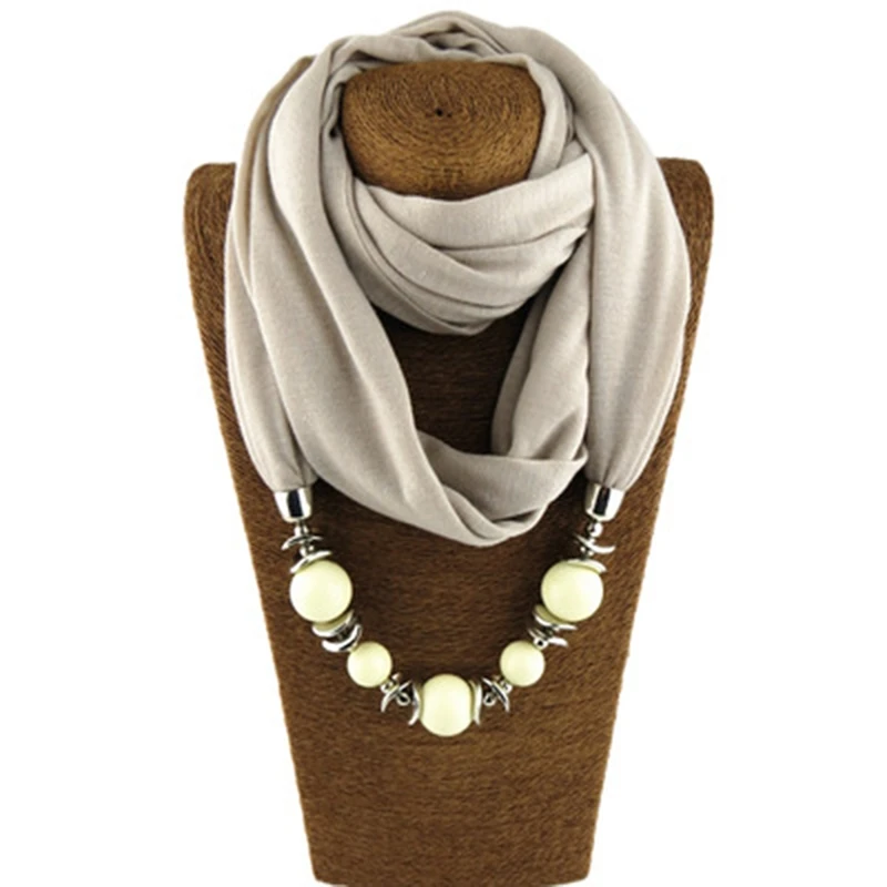 Женская шаль, шарфы, Модный этнический воротник, кисточка, великолепные бусины, подвески, ювелирные изделия, ожерелье, кольцо, шарф, полиэстер, однотонный