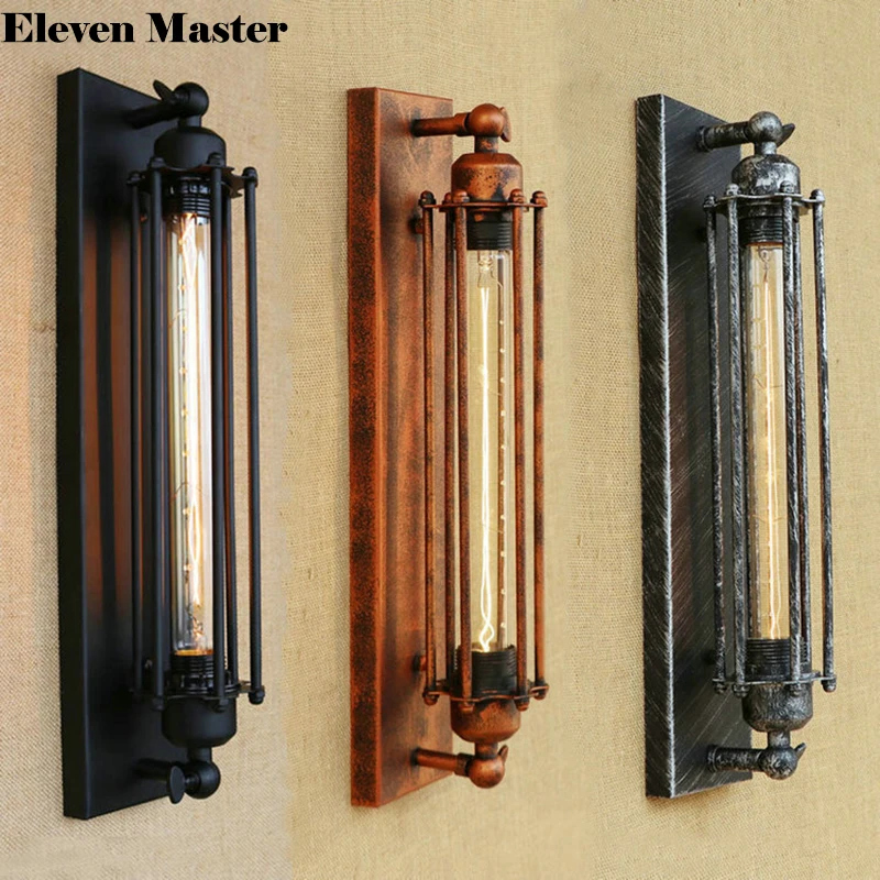 

industrial bedroom Vintage Retro Iron wind aisle staircase corridor creative restaurant wall lamp led wall light MWL0015