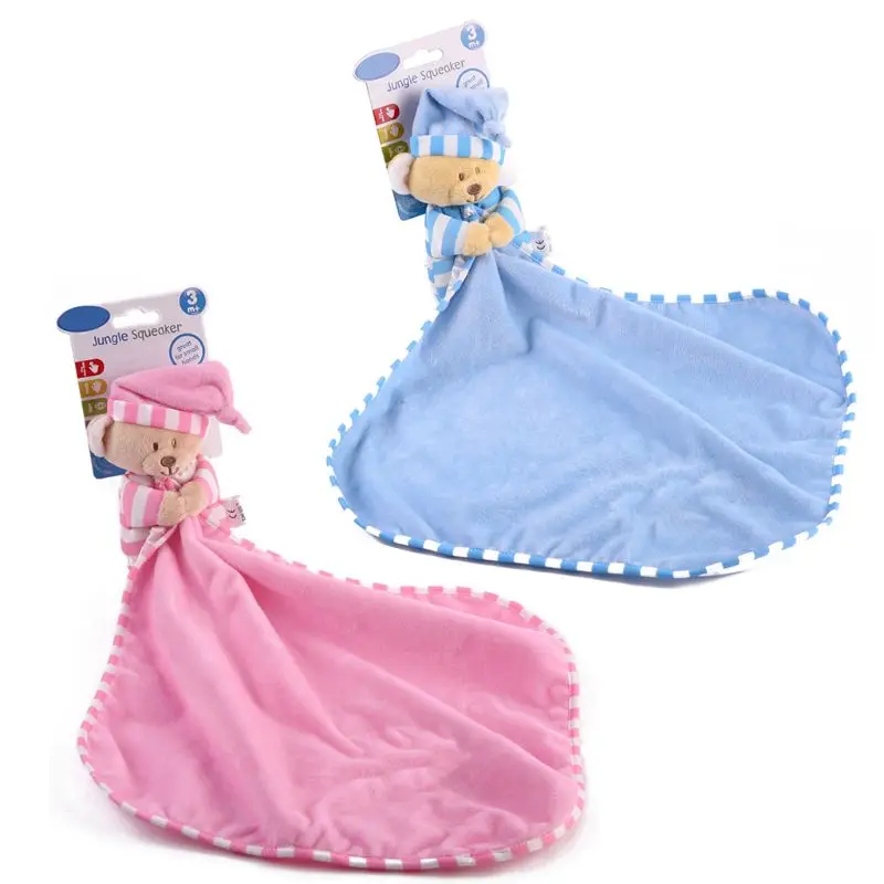 

Baby Pacifier Towel Cute Cartoon Bear Soft Plush Nursing Stuffed Play Doll Infant Care Towel