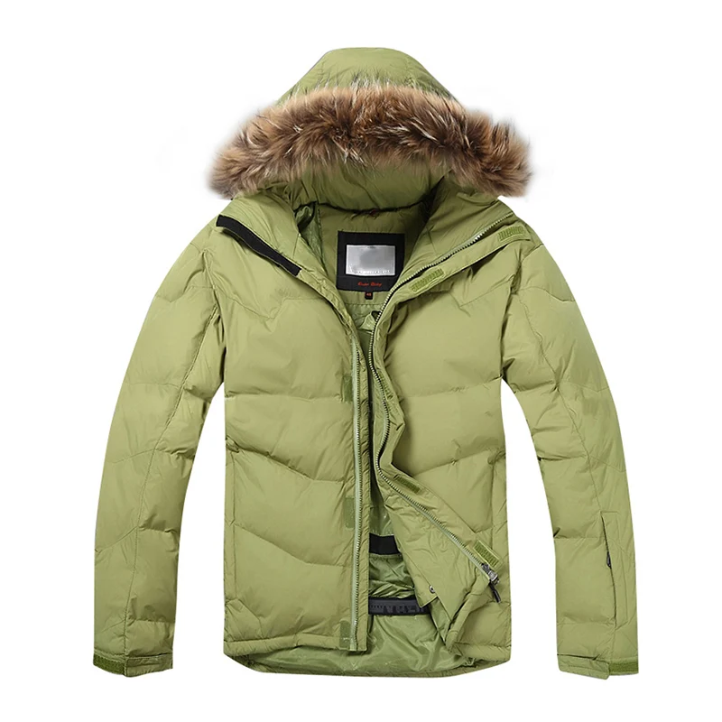 

2020 High Quality Men Duck Down Jacket Winter Down Coats Raccoon Fur Fashion Waterproof Winter Men Coats Outwear Parka Homme