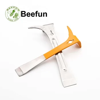 

1PC Beefun Beekeeping Uncapping Knife Sickle Shape Bee Scraper Yellow Silver Color Beekeeping Tools apicultura equipamento