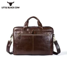 Высокое качество Роскошный Для мужчин сумка из натуральной кожи сумка для Для мужчин Бизнес ноутбук Сумки Винтаж коровья кожа сумки через плечо переноска сумка
