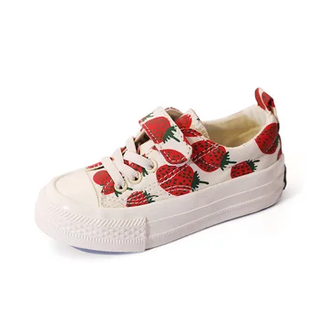 

Kids Canvas Shoes for Girls Boys 2019 Little Girls Sneakers Cartoon Fruit Casual Shoes Tenis infantil Trainer Shoes for Kids