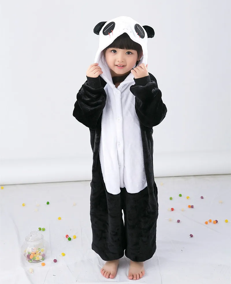 Panda Kigurumi For Children Kids Onesies Pajamas Cosplay Costume Clothing For Halloween Carnival New Year Party