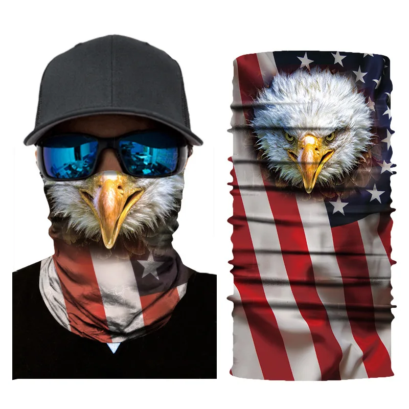 

3D digital printing flag series wild headscarf outdoor multi-function riding wild magic sunscreen soft high elastic scarf mask