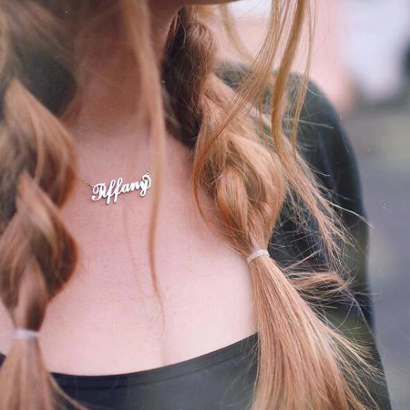 

Personalized Name Necklaces Solid Stainless Steel Chokers For Women Fashion Pendant Custom Special Unique Gift For Her Jewelry