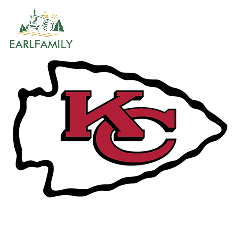 

EARLFAMILY 13cm x 8.3cm Kansas City Chiefs NFL Car Truck Window Decal Sticker Football Laptop Yeti Bumper Helmet Car Stickers