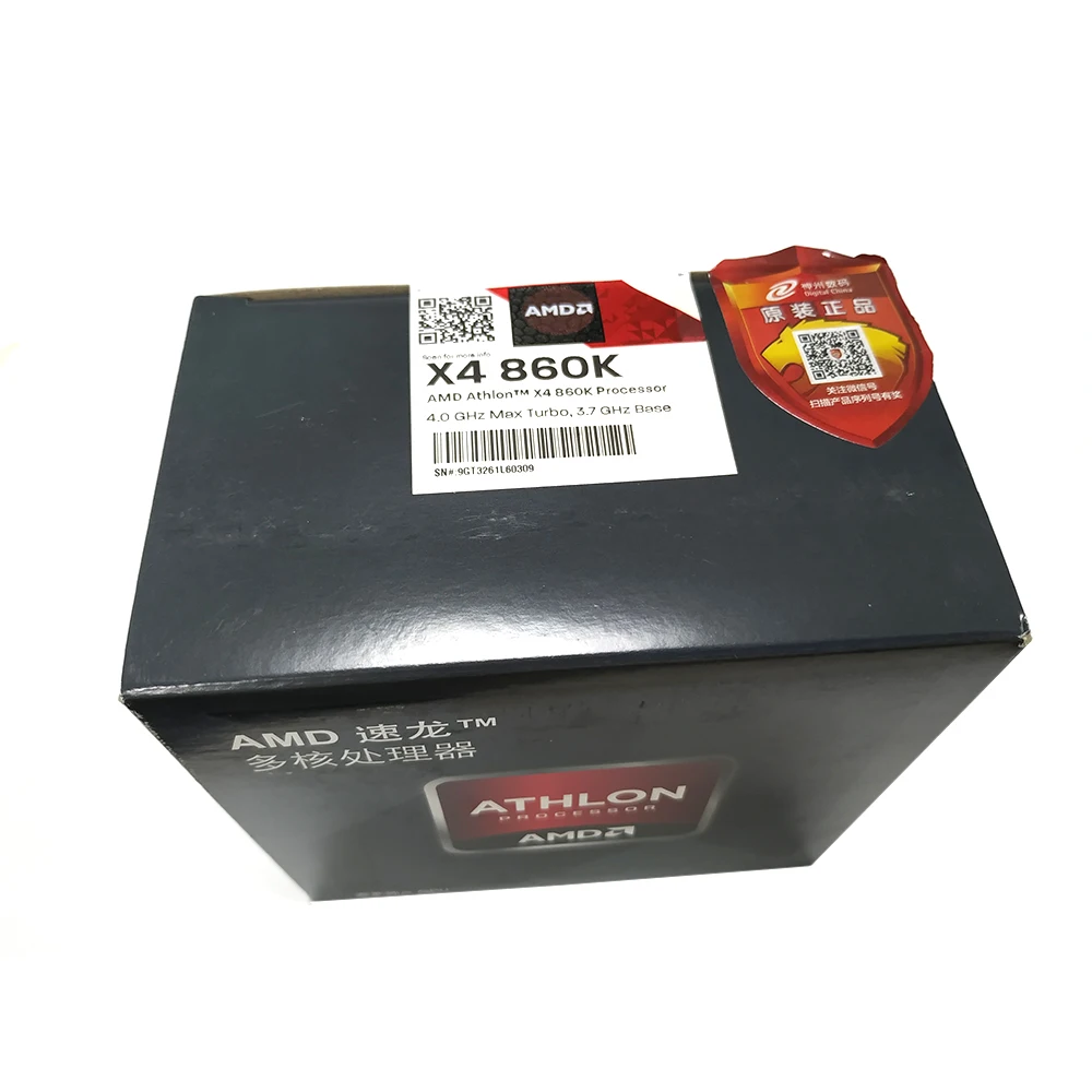 

AMD Athlon X4 860K 860 K 3700MHz Quad-Core CPU Processor Socket FM2+ 4000MHz Max Turbo Desktop processor with boxed radiator fan