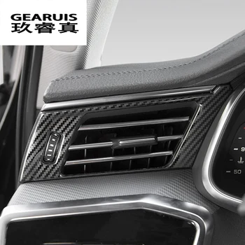 

Car Styling Carbon fiber AC Front air Outlet Trim Frame Decoration Stickers Covers For Audi A6 C8 2019 Interior Auto Accessories