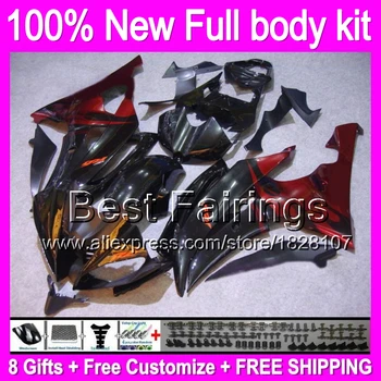 

Fairing Red flames For YAMAHA YZFR6 YZF R6 YZF600 B0262 Red black blk 08 09 10 11 12 YZF-R6 2008 2009 2010 2011 2012 +decal