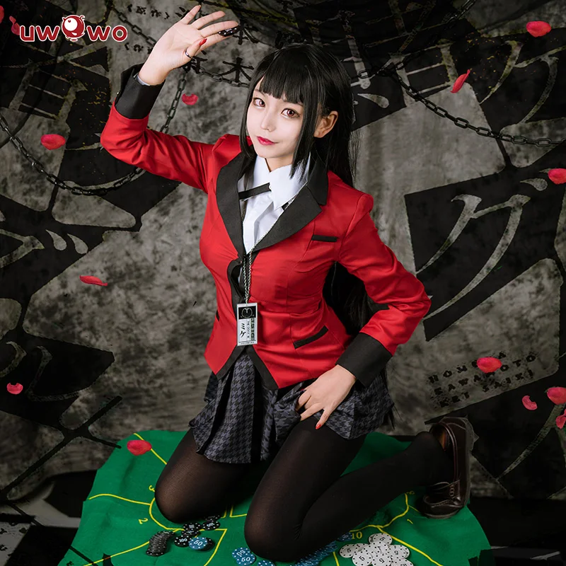 UWOWO Yumeko Jabami Косплей Kakegurui красный Школьный костюм аниме джабами юмеко для