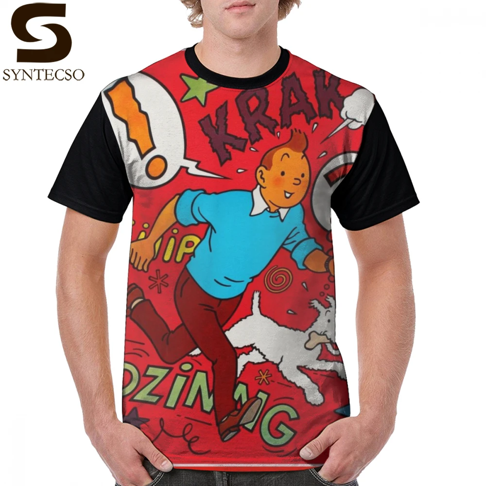 

Tintin T Shirt Tintin Krak Dzinng T-Shirt Fashion Short Sleeve Graphic Tee Shirt Funny Graphic Mens 100 Polyester XXX Tshirt