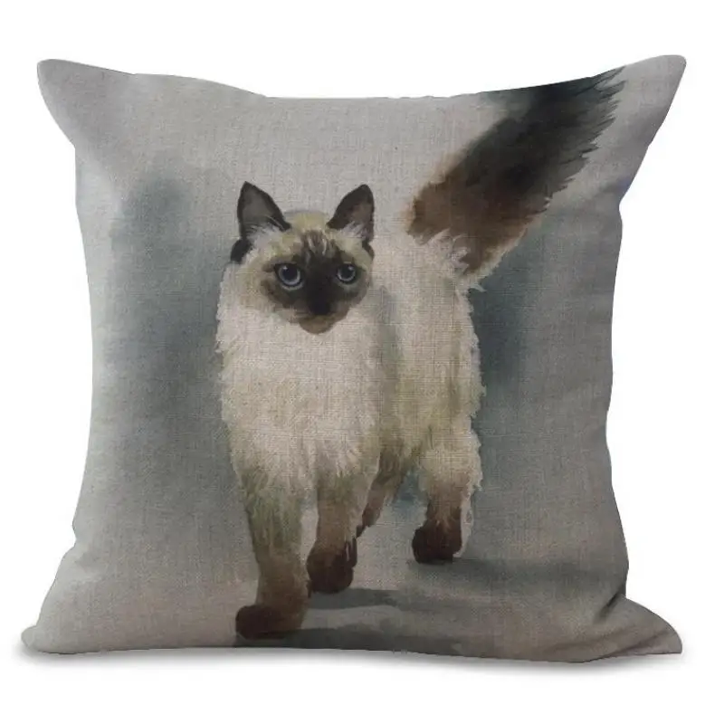 Factory Direct Supply Cute Dog Art Printing Cotton Linen Decorative