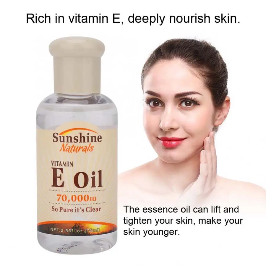 

Vitamin E Oil Whitening Moisturizing Skin Care Nourishing (75ml Black Bottle for Night)